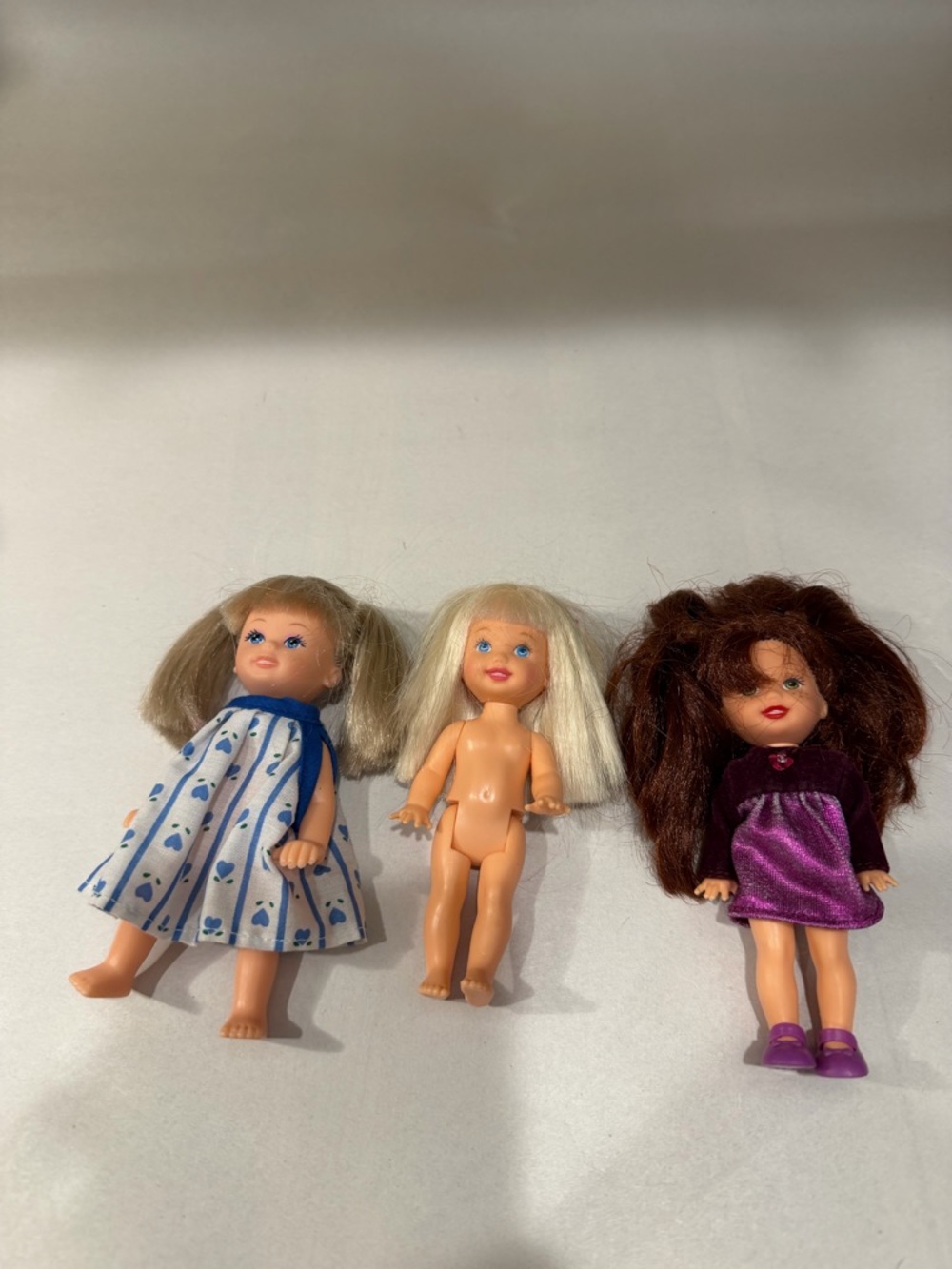 Vintage barbie Set of 3 Mini Fashion Dolls - Blonde, Light Blonde & Brunette